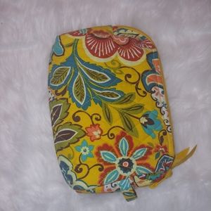 Vera Bradley Provencal floral mustard cosmetic bag